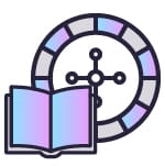 An image that features a book and a roulette wheel to symbolise a how to play roulette guide or the basic rules of roulette